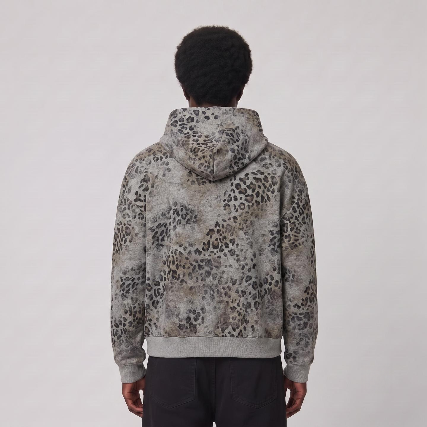 Patina Leopard Zip-Up Hoodie