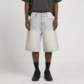 Pearl-Fragment Wide-Leg Shorts